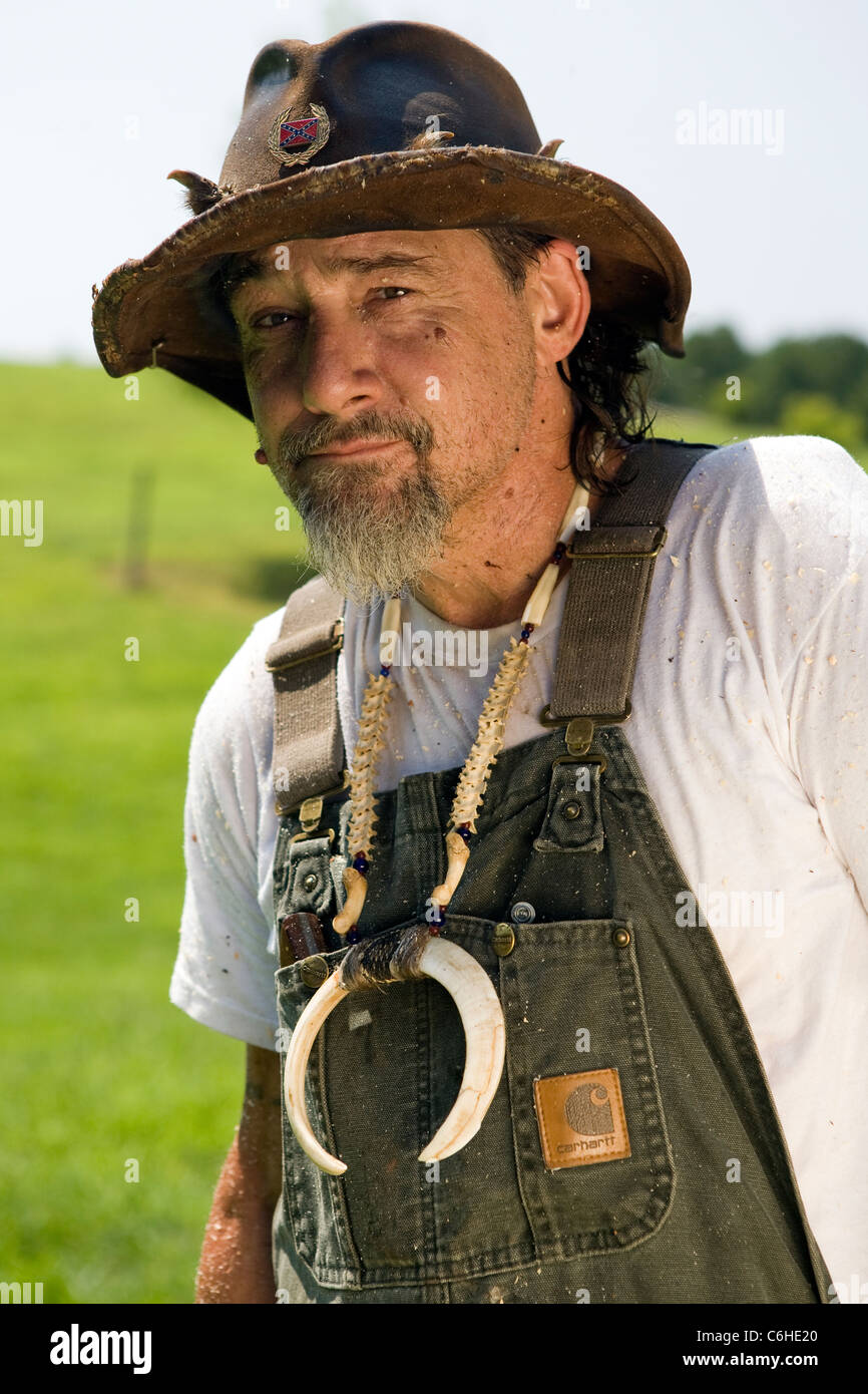 Portrait of 'Uncle Buck' Buchanan - Cedar Mountain, North Carolina, USA Stock Photo