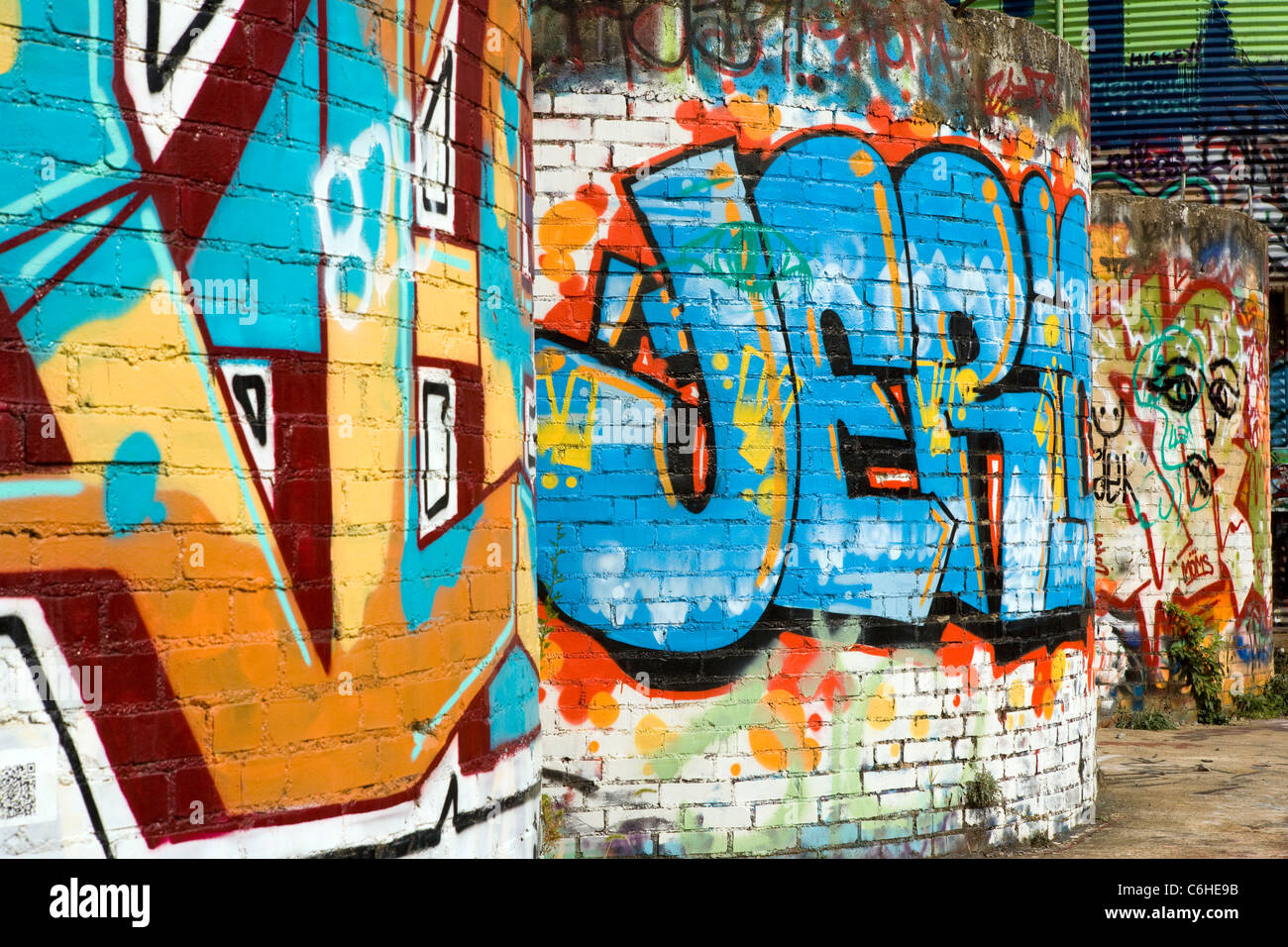 Graffiti - River Arts District - Asheville, North Carolina, USA Stock Photo