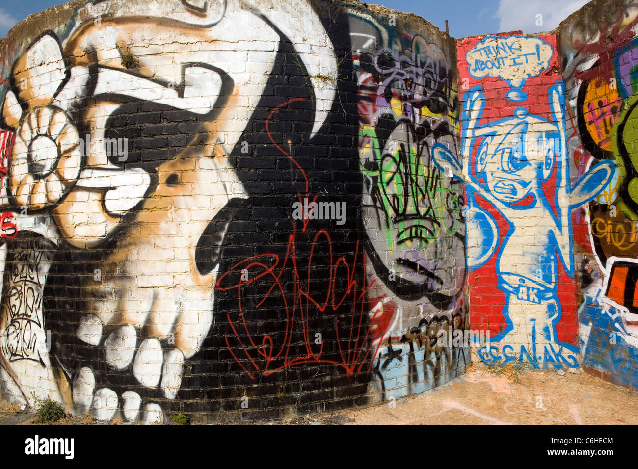 Graffiti - River Arts District - Asheville, North Carolina, USA Stock Photo