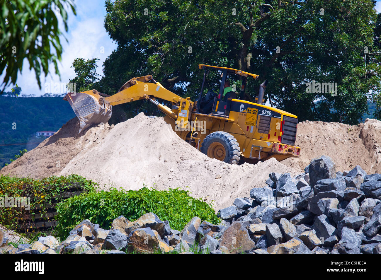 Construction project in San Salvador, El Salvador Stock Photo