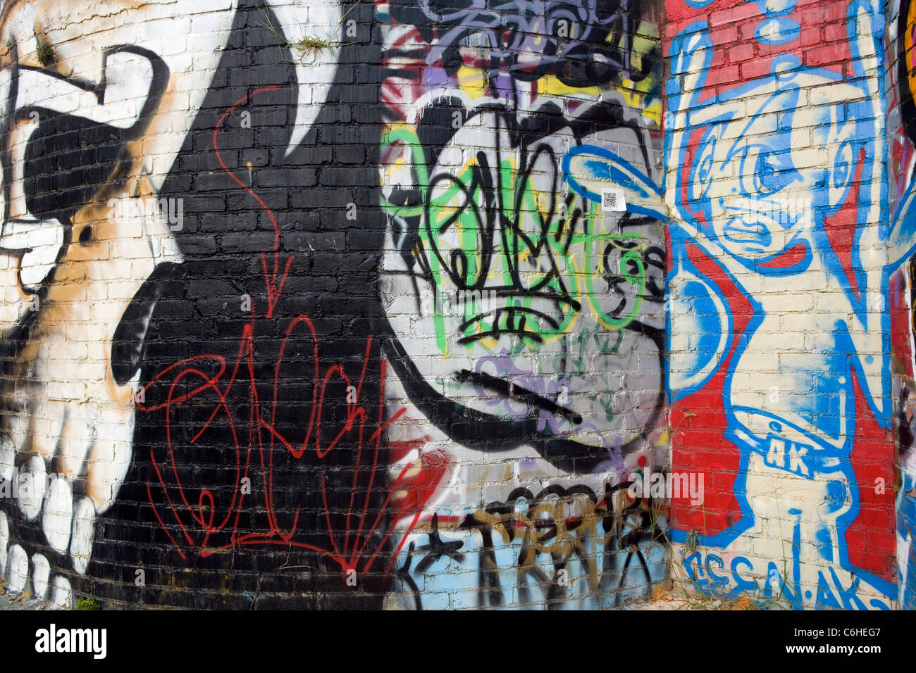 Graffiti - River Arts District - Asheville, North Carolina, USA Stock Photo