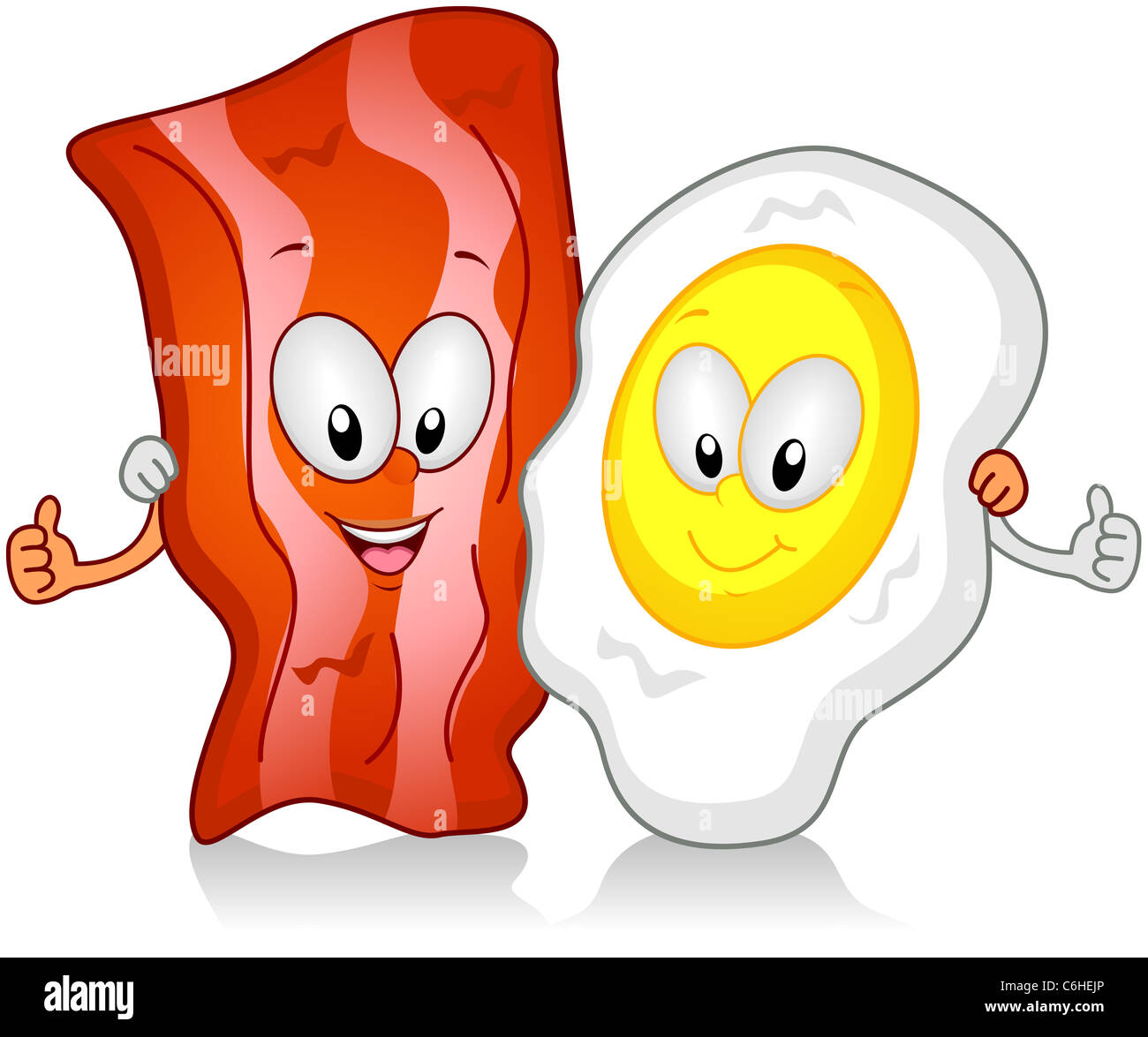 Illustration of Bacon and Egg Character Stock Photo Alamy