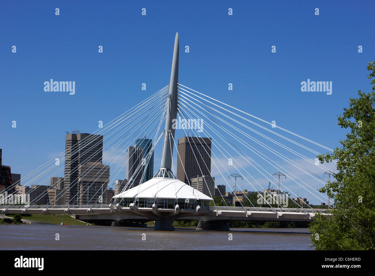 esplanade riel pedestrian bridge the forks Winnipeg Manitoba Canada