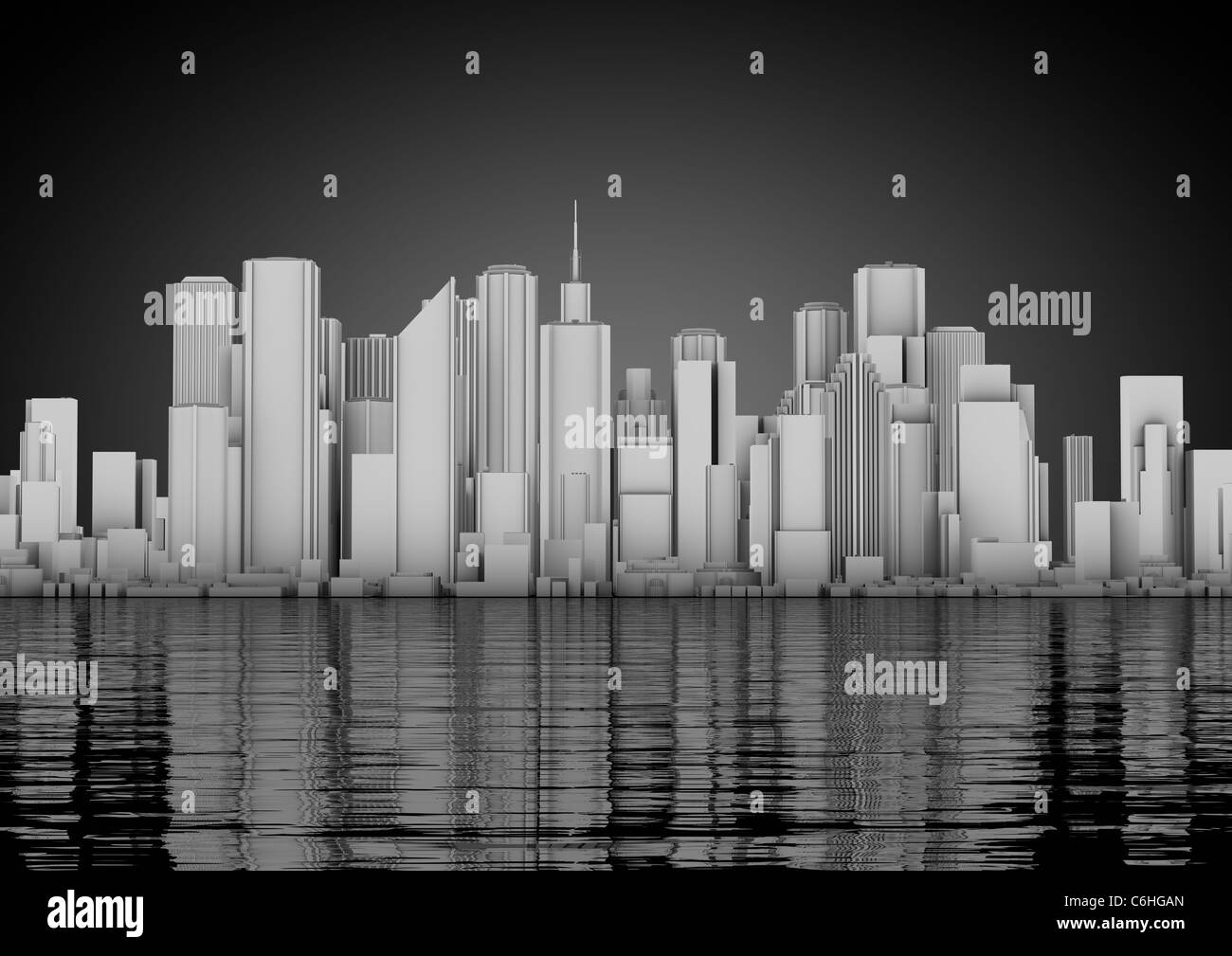 skyline of an abstract city Stock Photo Alamy