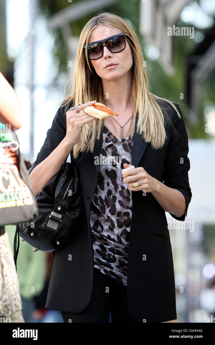 Heidi Klum seen filming for the reality television show 'Germany's Next