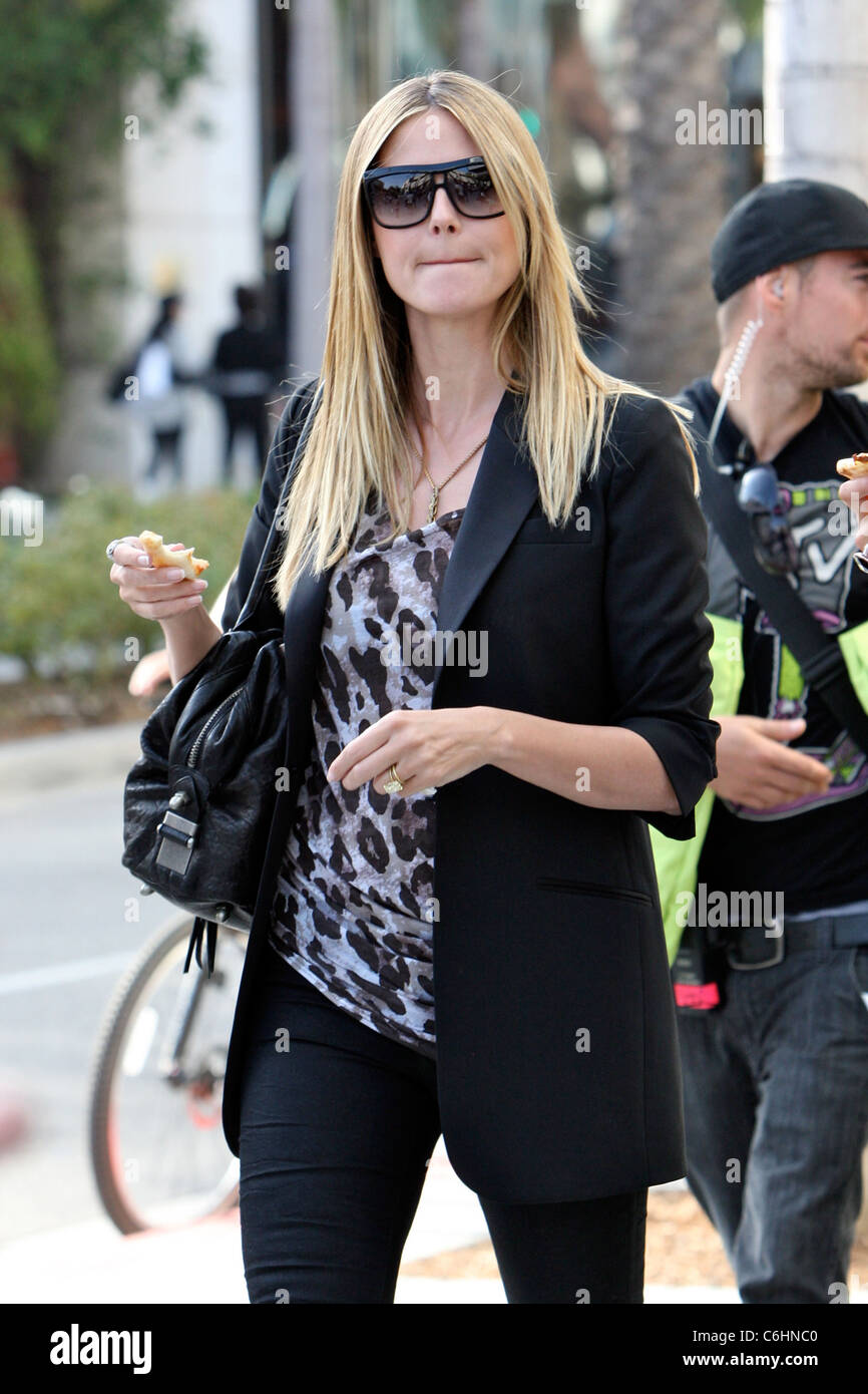 Heidi Klum seen filming for the reality television show 'Germany's Next