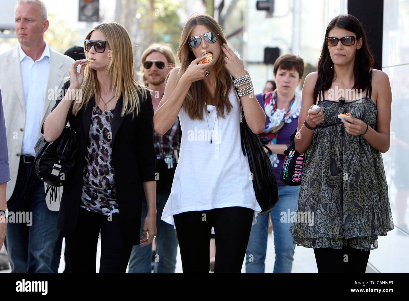 Heidi Klum seen filming for the reality television show 'Germany's Next