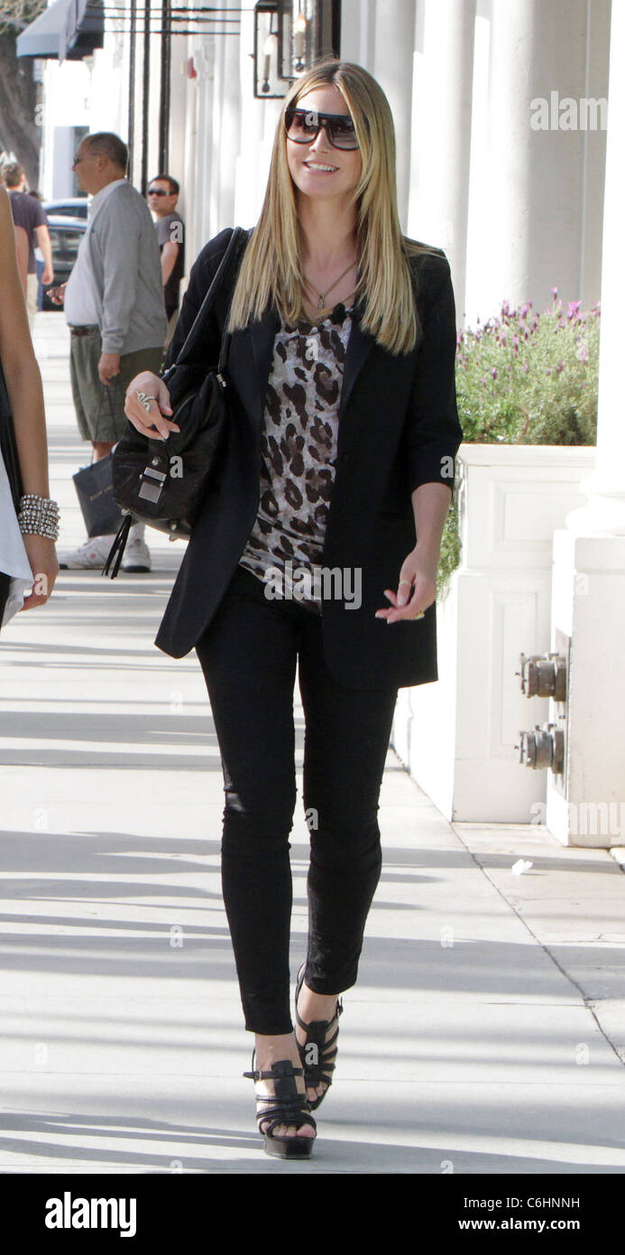 Heidi Klum seen filming for the reality television show 'Germany's Next