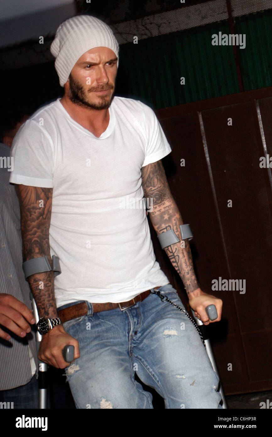 David Beckham seen leaving the Brazilian churrascaria steakhouse 'Fogo ...