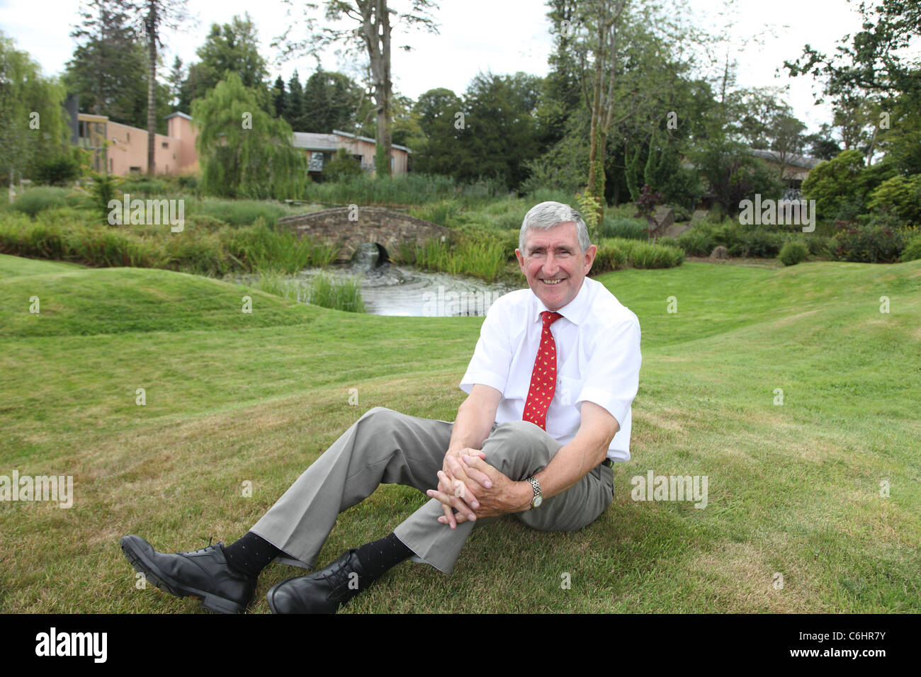 Liam Griffin, Irish business and sporting icon at his flagship property Monart Hotel and Spa, Co Wexford, Ireland Stock Photo
