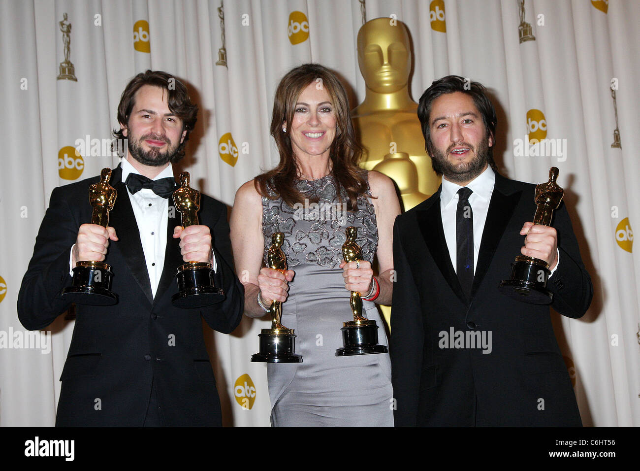 Mark Boal, Kathryn Bigelow, and Greg Shapiro The 82nd Annual Academy Awards (Oscars) - Press Room at the Kodak Theatre Stock Photo
