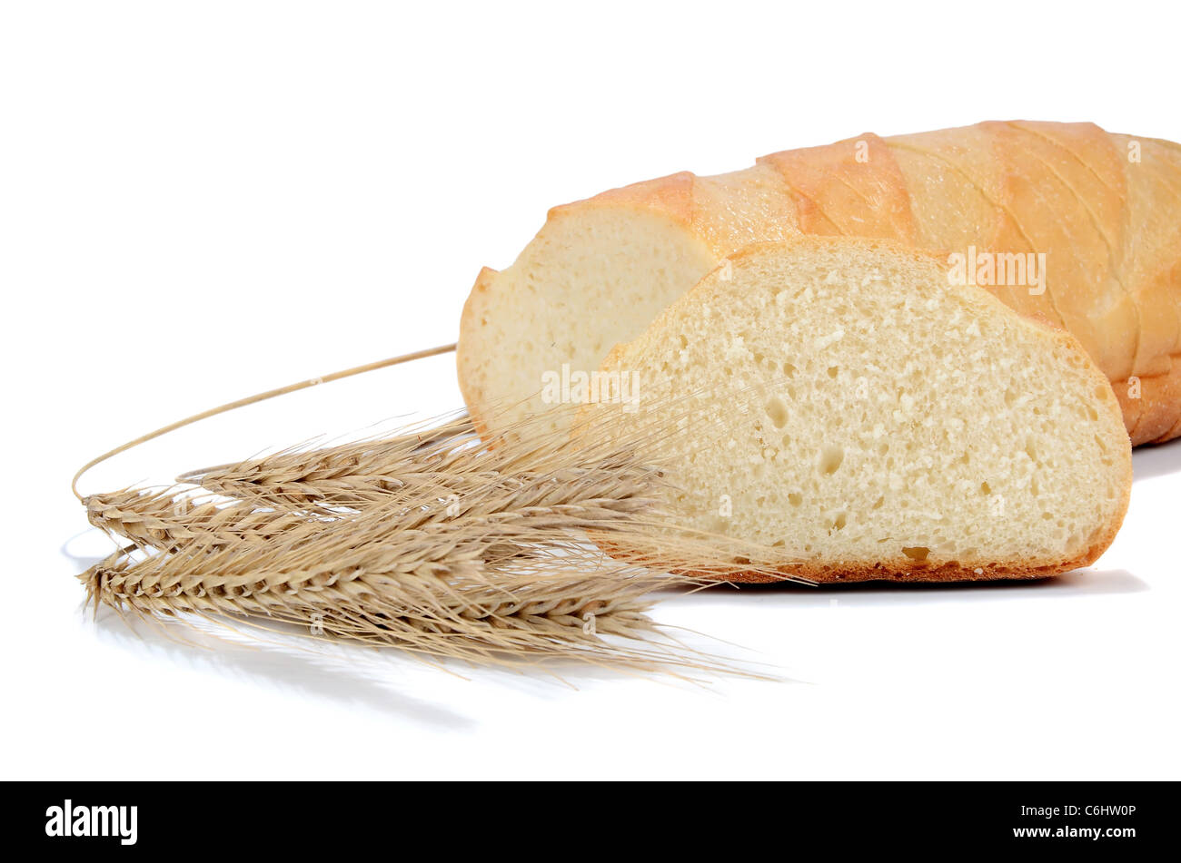 bread from a wheat isolated on white background Stock Photo - Alamy