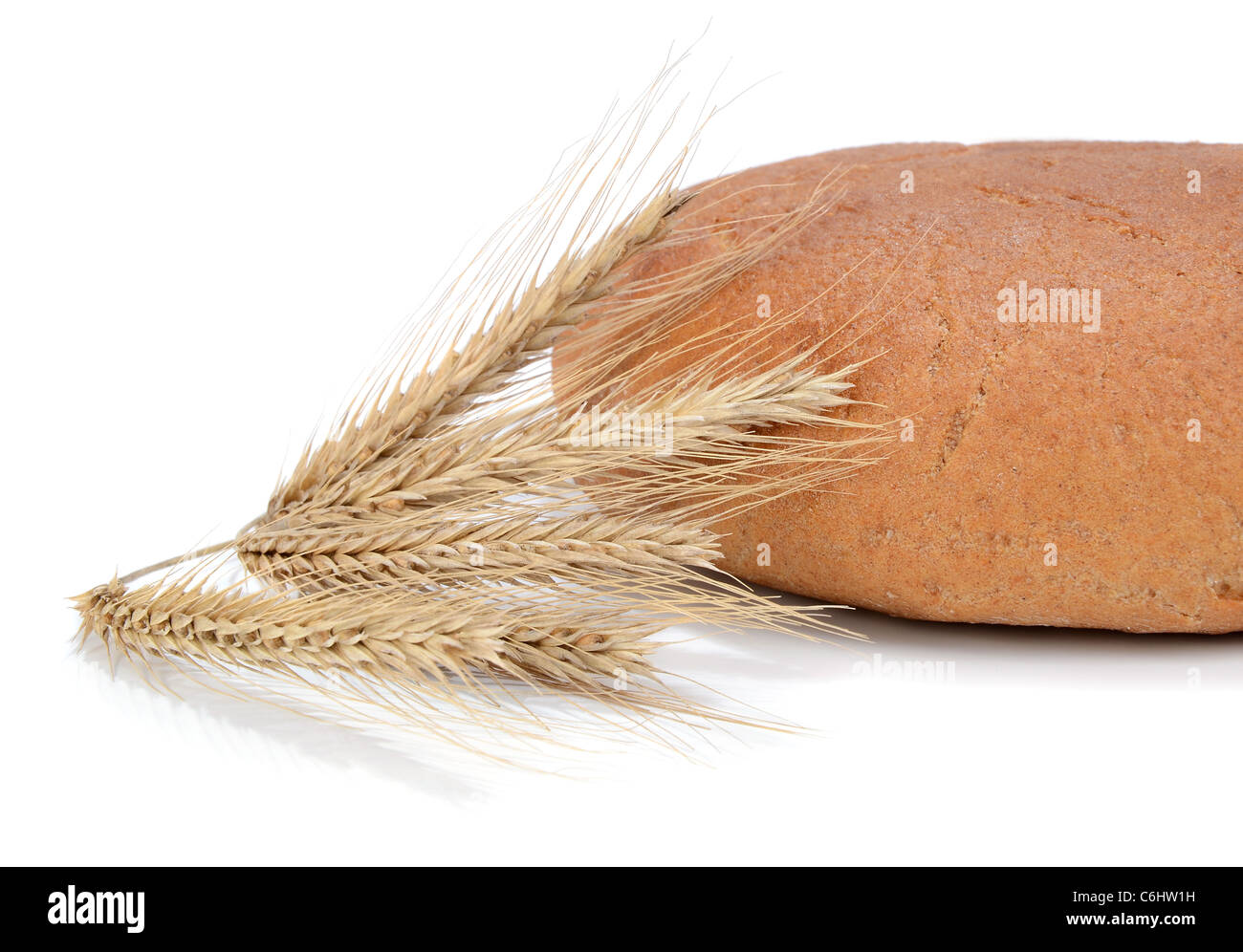 bread from a wheat isolated on white background Stock Photo - Alamy