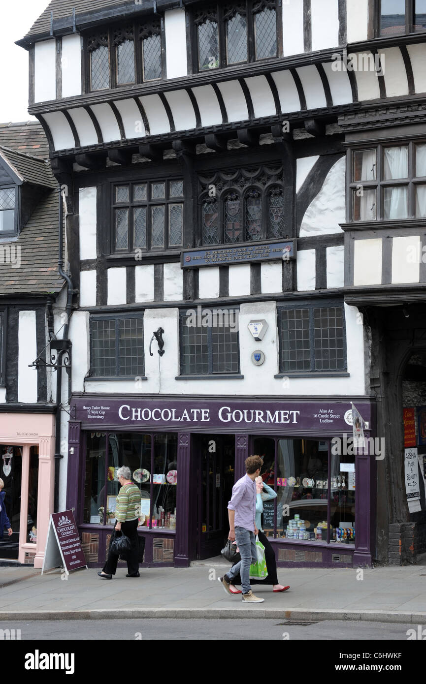The house where King Henry VII lodged in 1485 at Wyle Cop in Shrewsbury Shropshire England Uk Stock Photo
