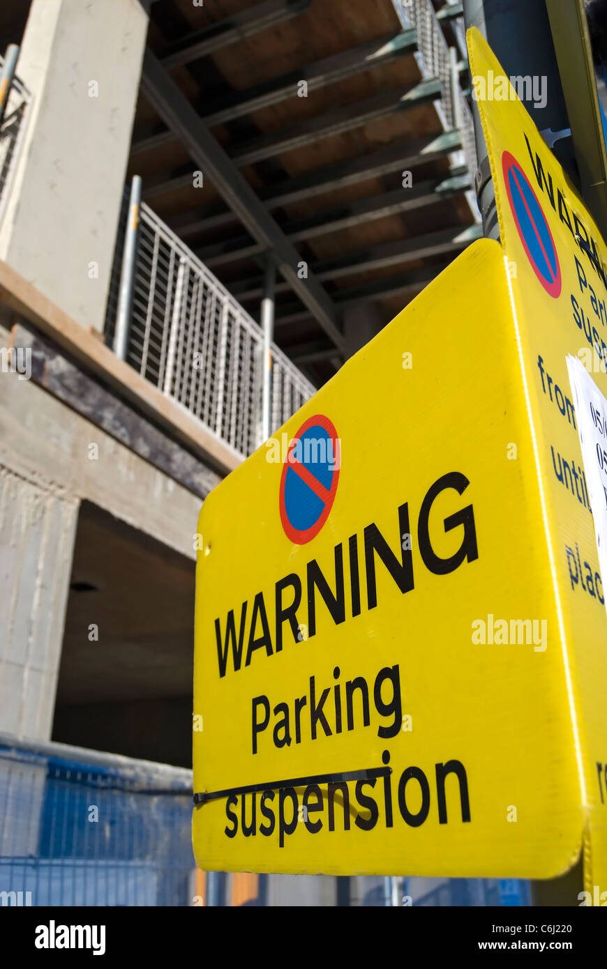 Warning parking suspension sign hires stock photography and images Alamy