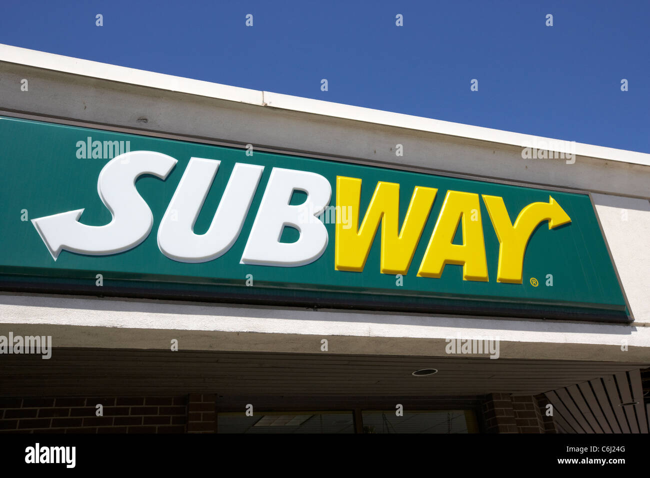 subway fast food outlet sign logo Stock Photo