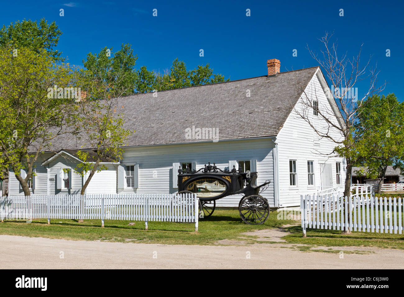 the Old colony church at the Mennonite Heritage Village in Steinbach