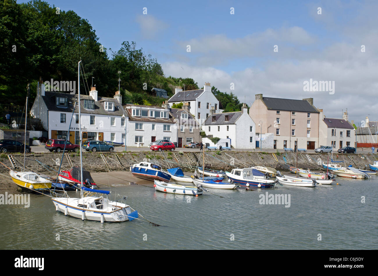 Stonehaven Leisure boats moored at Stonehaven Harbour - Kincardienshire Stock Photo