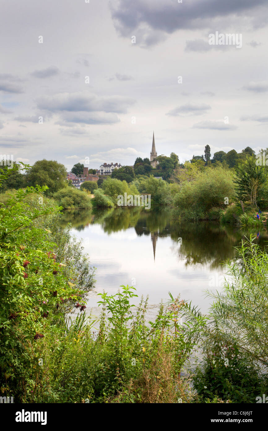 River Wye at Ross on Wye Herefordshire England Stock Photo