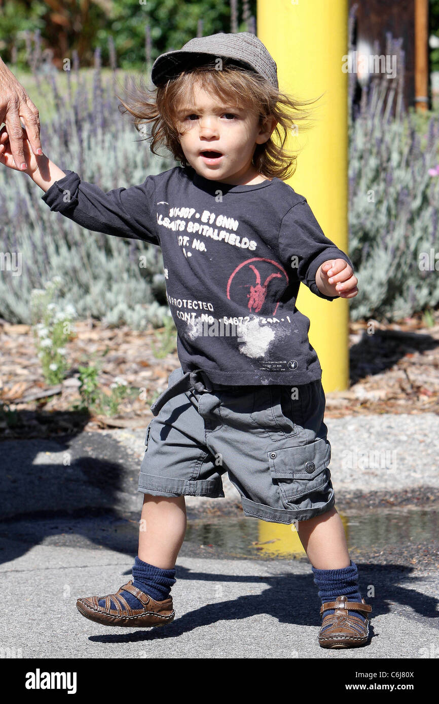 Levi McConaughey enjoys a day outside in Malibu Los Angeles, California