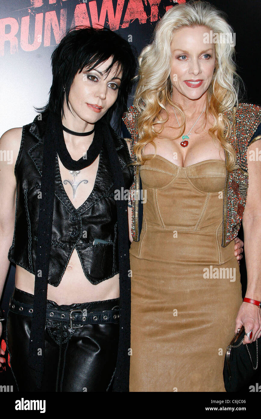 Joan Jett And Cherie Currie Los Angeles Premiere Of The Runaways Held At Cinerama Dome Arclight Theaters In Hollywood Los Stock Photo Alamy