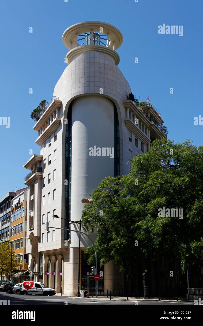 A modern multi-storey building in Lisbon, Portugal. Stock Photo
