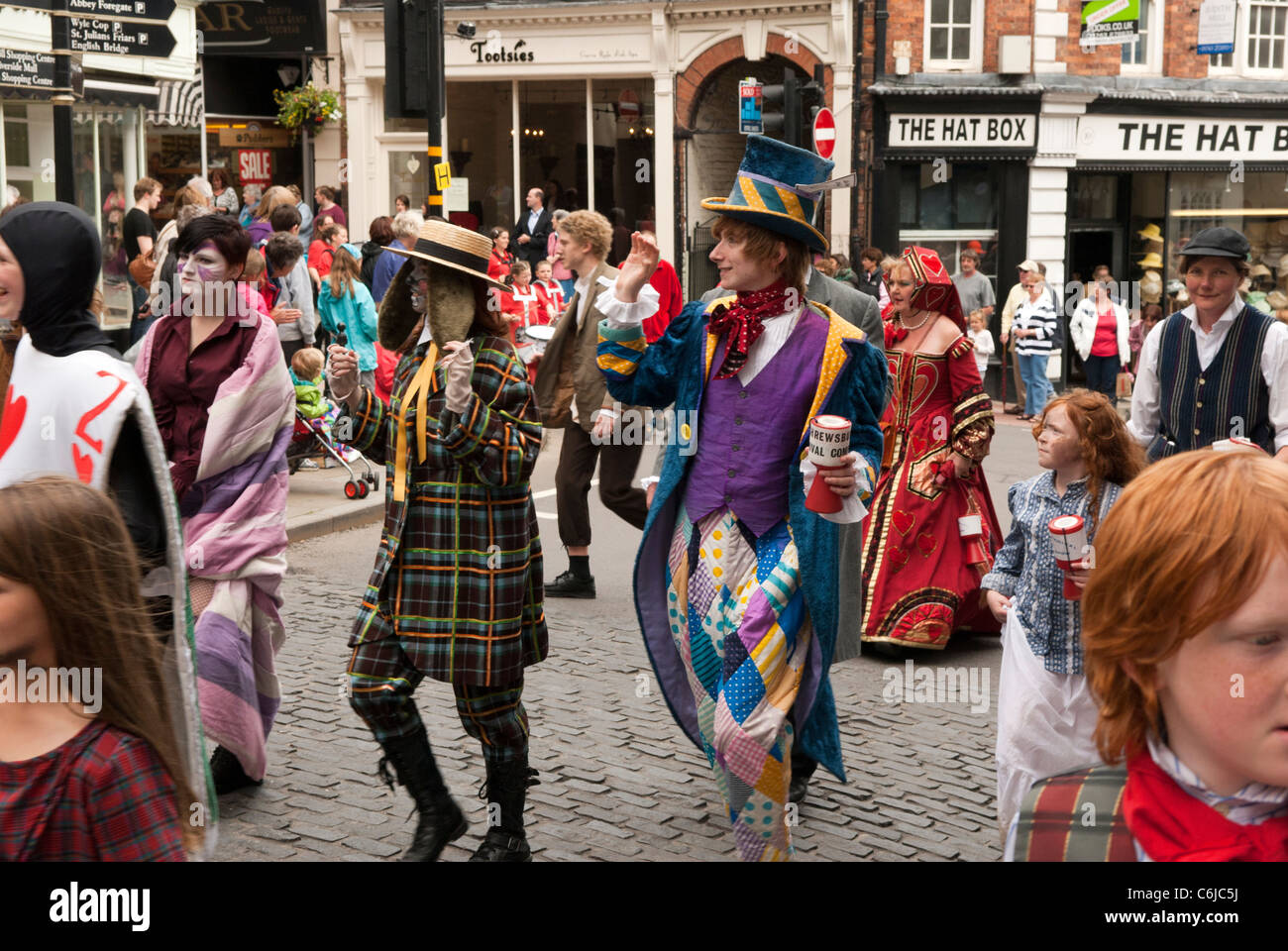 Parade at the Shrewsbury Carnival, Shrewsbury, Shropshire, England
