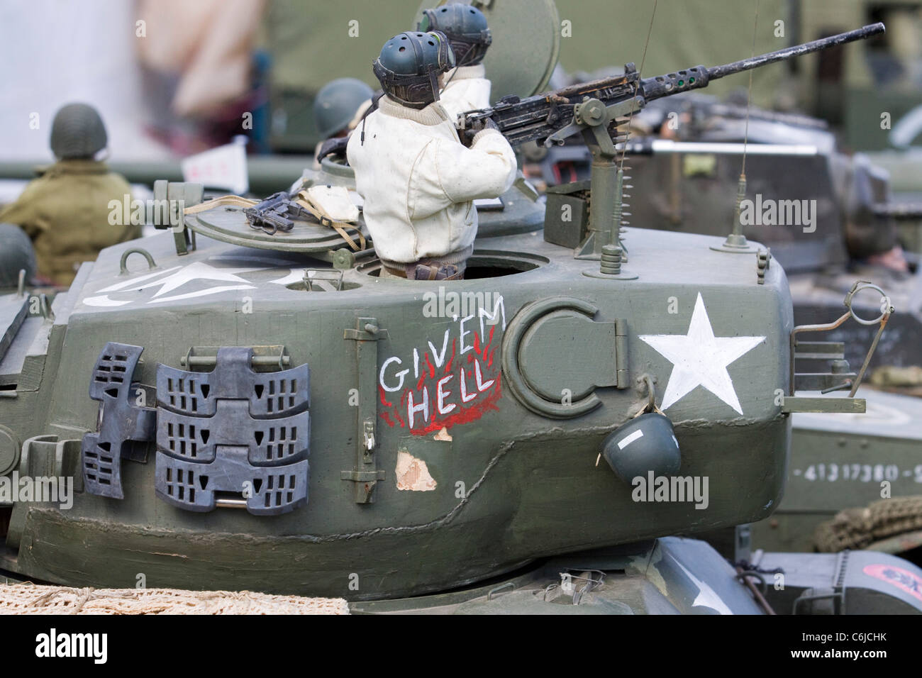 American Army Model tank 'Give Em Hell' Stock Photo