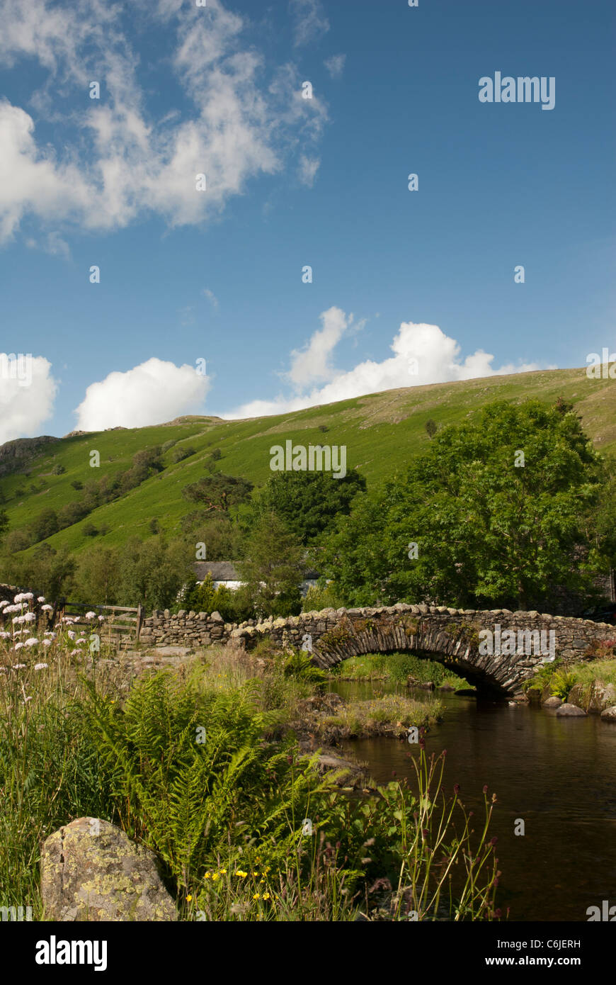 Packhorse bridge at Watendlath, Lake District National Park, Cumbria