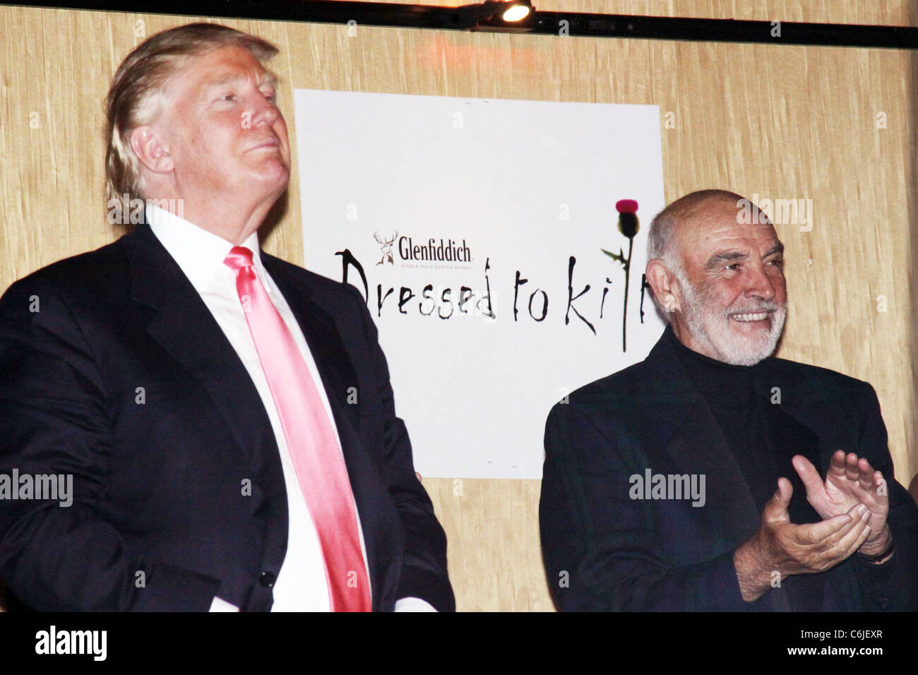 Melania Trump and Sean Connery 2010 'Dressed To Kilt' Charity Fashion Show at M2 Ultralounge - Runway New York City, USA - Stock Photo