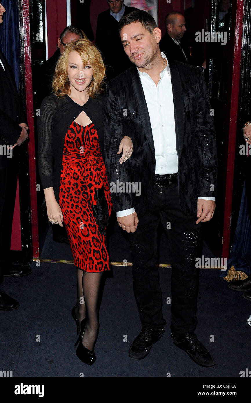 Kylie Minogue and William Baker Miss Polly Rae: The All New Hurly Burly Show at the Leicester Square Theatre - Arrivals London, Stock Photo