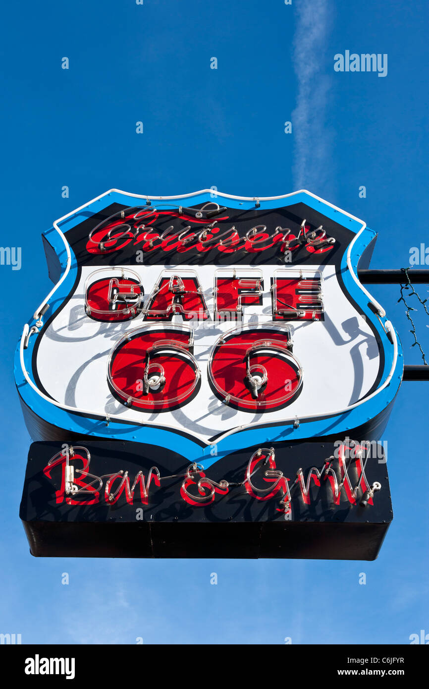 Route 66 cafe, bar and grill, Arizona, USA Stock Photo