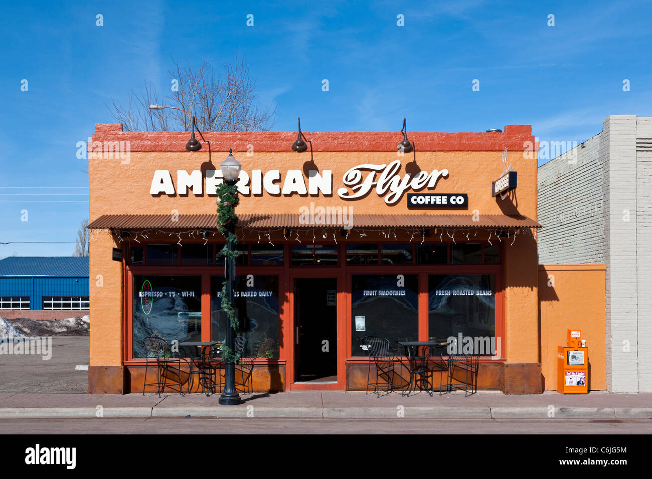 American flyer coffee bar in Arizona, USA Stock Photo