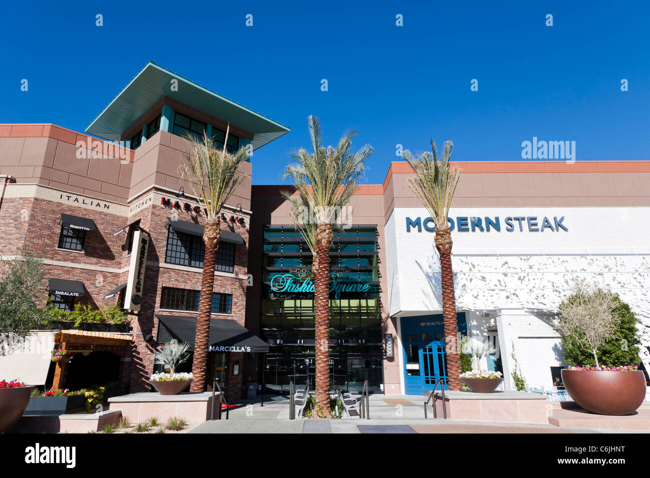 Aerial View Of Mega Shopping Mall In Scottsdale, Desert City In Arizona  East Of State Capital Phoenix. Downtown's Old Town Scottsdale. Phoneix, USA  November, 25th, 2019 Stock Photo, Picture and Royalty Free