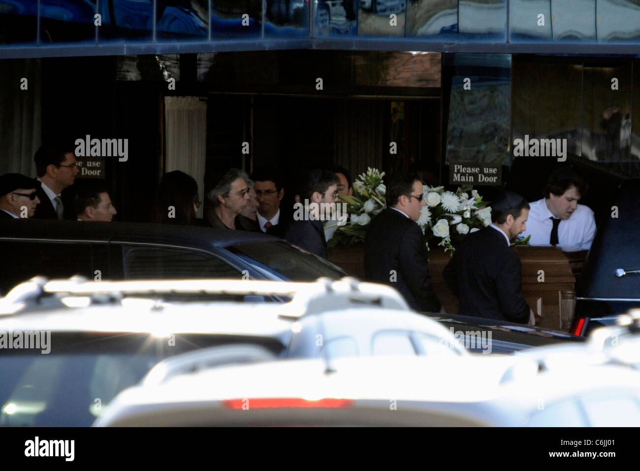 Mourners attend the private funeral service for Corey Haim at Steeles