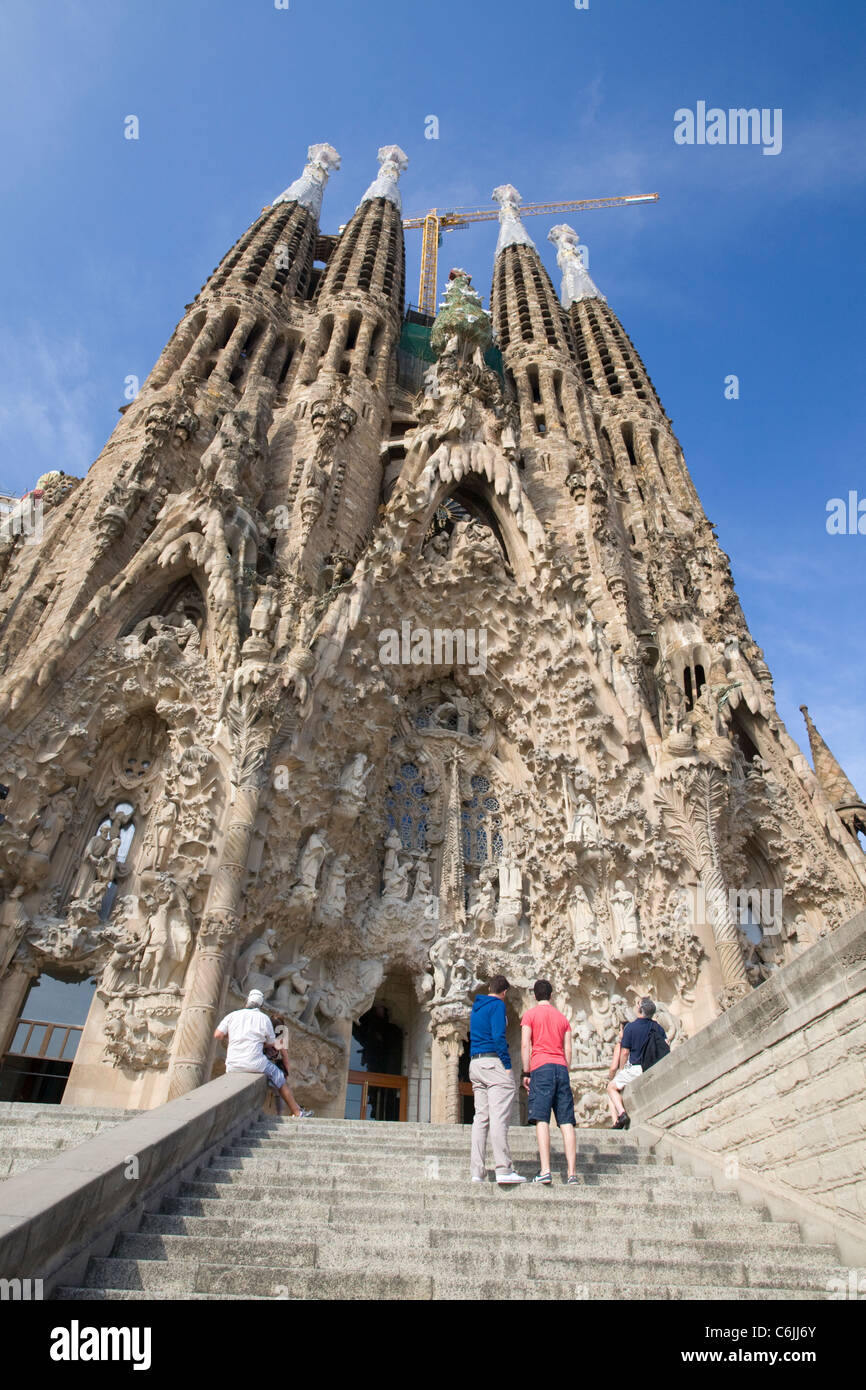 Sagrada Familia Cathedral, Barcelona, Catalonia, Spain Stock Photo