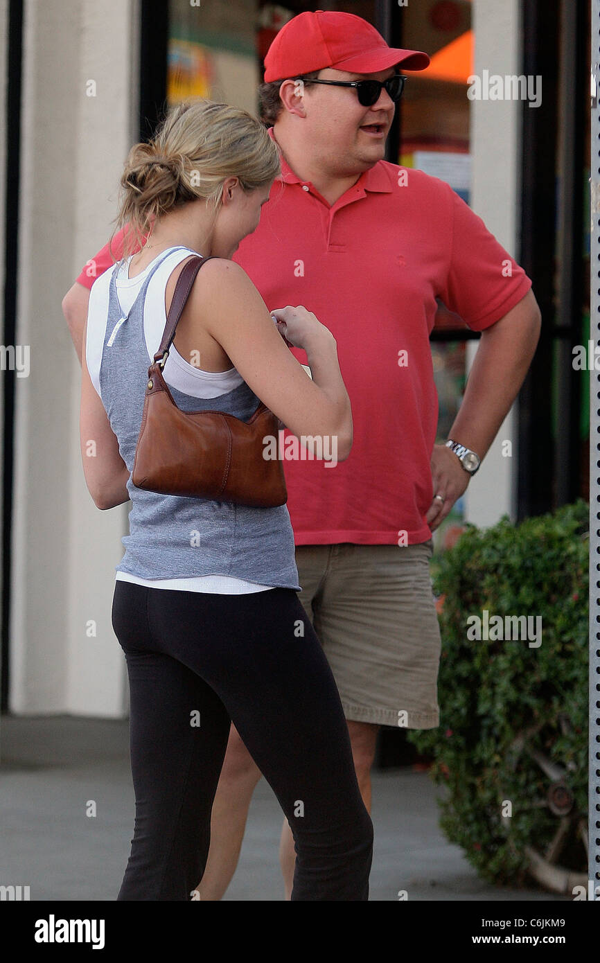 Andy Richter out and about with friends in West Hollywood. Los Angeles