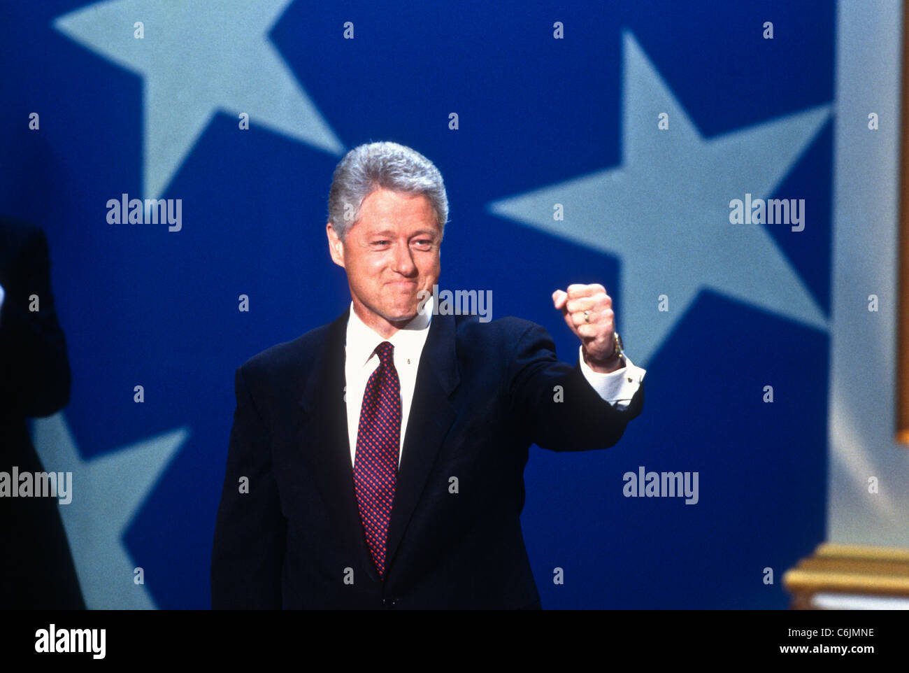 President Bill Clinton after his acceptance speech the Democratic ...