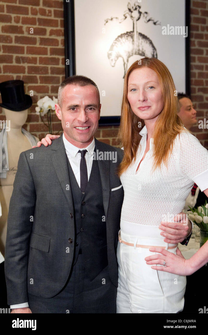 Thom Browne and Maggie Rizer Brooks Brothers private dinner celebrating their Black Fleece store opening in San Francisco San Stock Photo