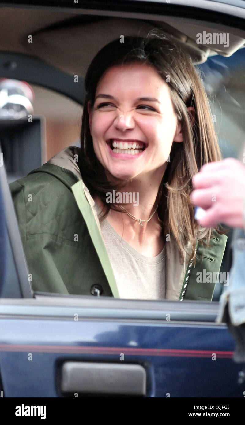 Katie Holmes on the set of her new movie 'Son of No One' filming in