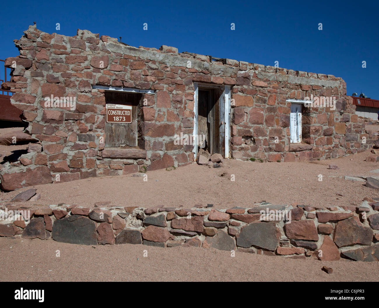 Colorado Springs, Colorado The original Pikes Peak Summit House Stock