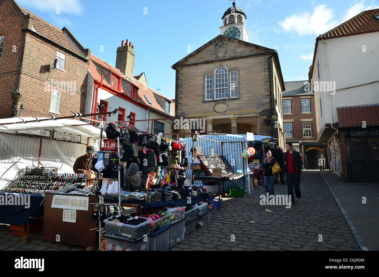 Whitby Market Place Stock Photo - Alamy