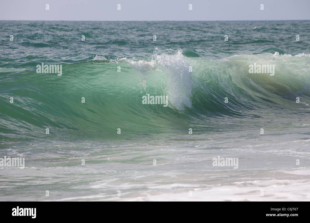 sea waves created by the wind Stock Photo