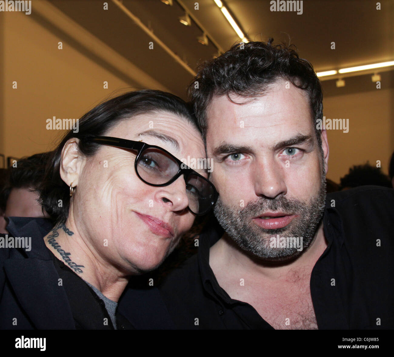 Edwige Belmore and Kai Kuhne Opening of Ryan McGinley's, 'Everybody Knows This Is Nowhere' at Team Gallery New York City, USA - Stock Photo