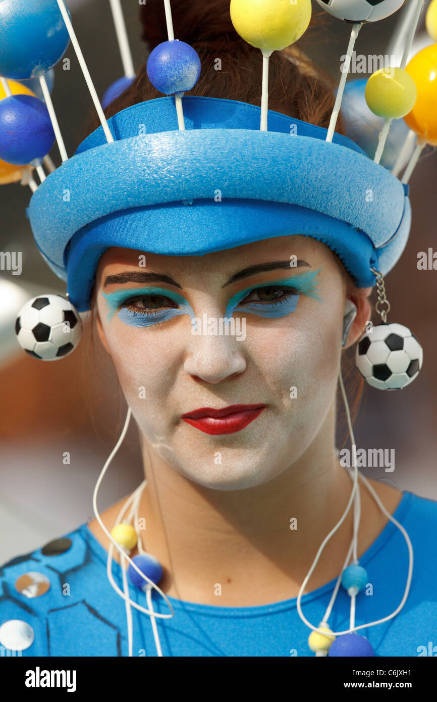 A performer gets ready for the opening ceremony of the FIFA Women's World Cup soccer tournament June 26, 2011. Stock Photo
