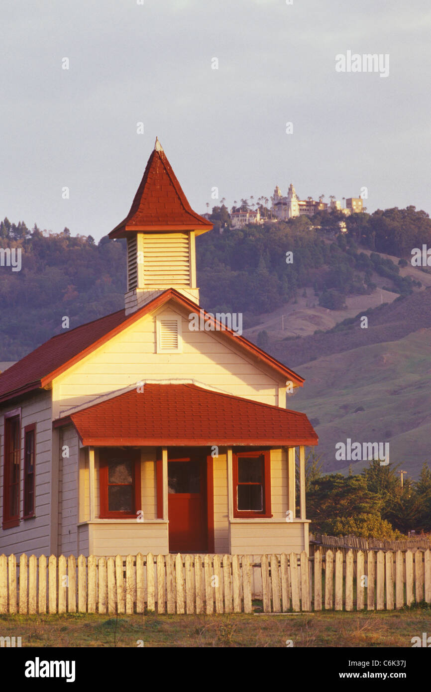 church and Hearst Castle, Hearst San Simeon State Historical Park, California, United States of America Stock Photo