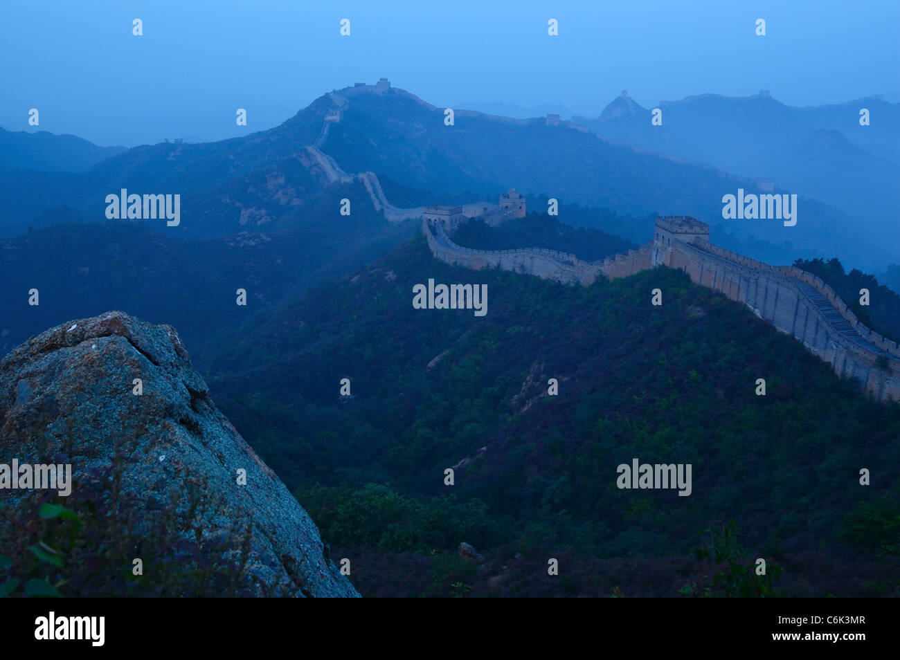 Great Wall of China in Jinshanling, Hebei Province Stock Photo