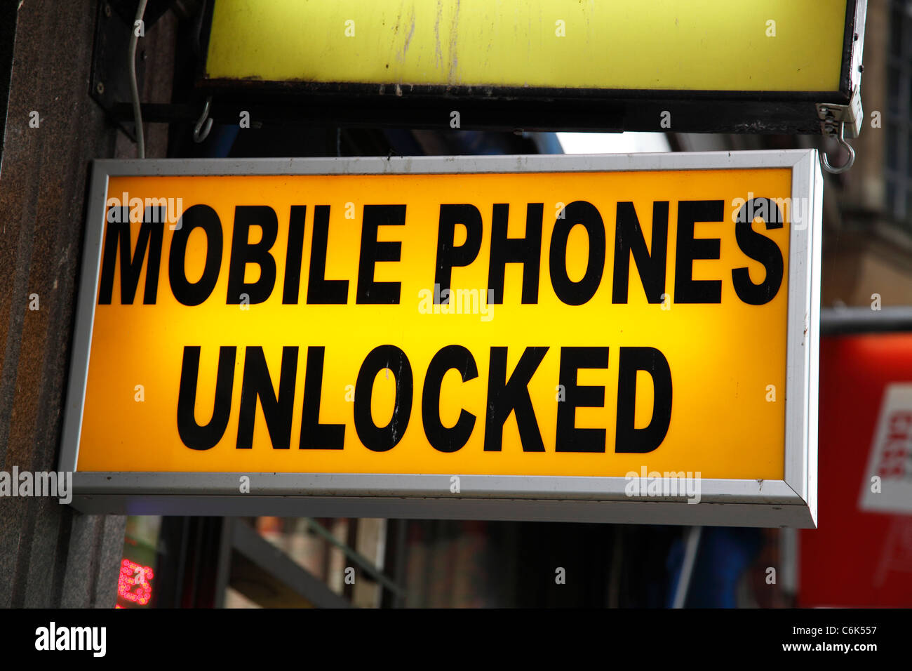 A store unlocking mobile phones in London, England, U.K Stock Photo Alamy