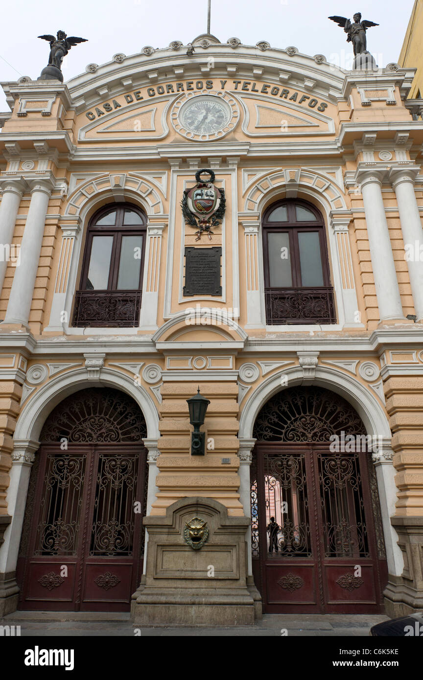 Low angle view of post office, Casa De Correos Y Telegrafos, Historic Centre of Lima, Lima, Peru