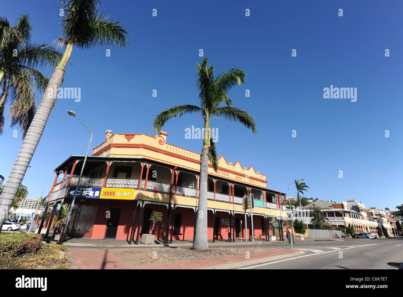 The Criterion Hotel (The Cri), on The Strand, Townsville, Queensland, Australia Stock Photo